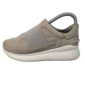 Ugg Libu Suede Grey Slip-On Platform Sneaker Womens 6.5